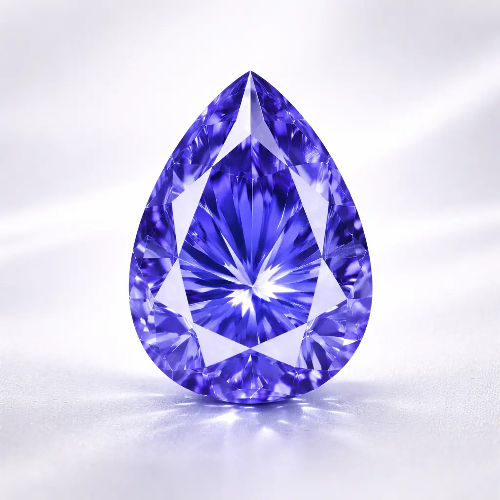 Glass Tanzanite Gemstone, Pear